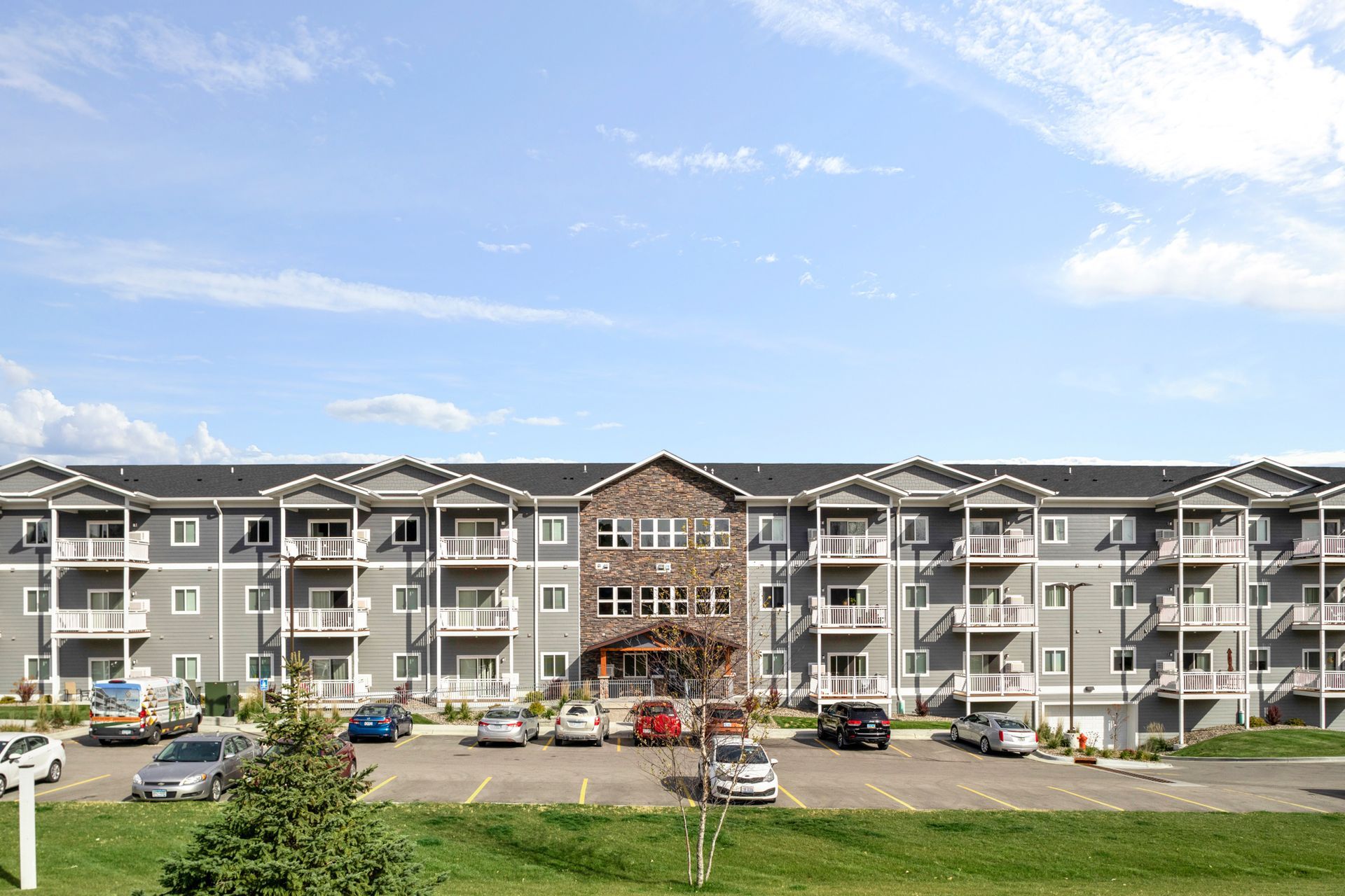 The Pines - building from drone