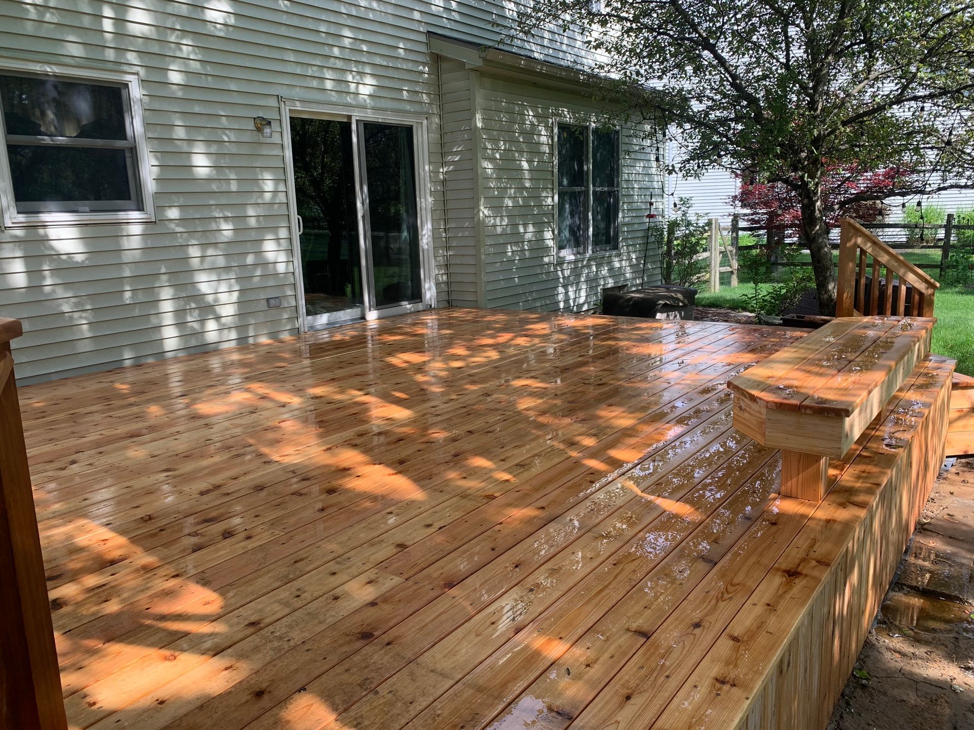 Outdoor deck with railing by NorthPoint Remodeling, Northwest Ohio
