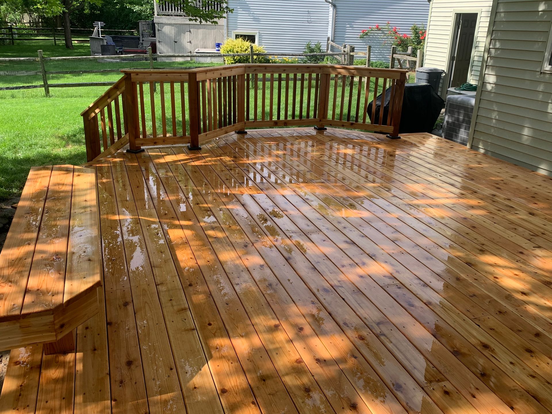Outdoor deck with railing by NorthPoint Remodeling, Northwest Ohio