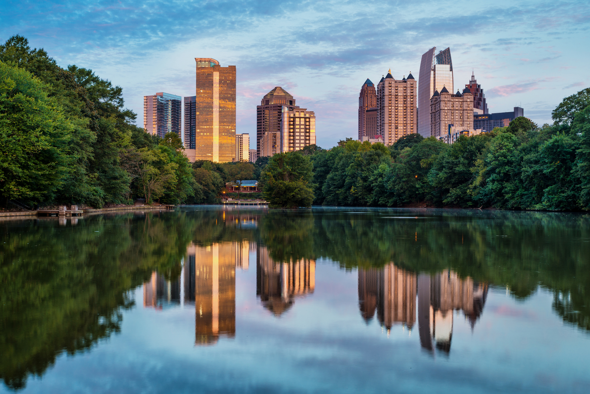 Skyline of Downtown Atlanta, Georgia, from Piedmont Park