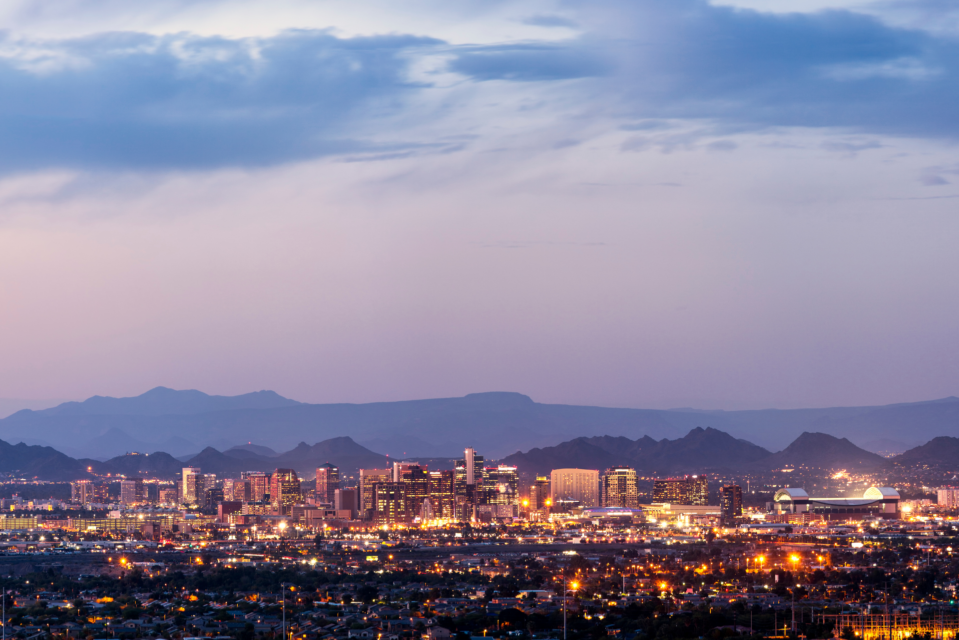 Panorama of Phoenix, Arizona Downtown