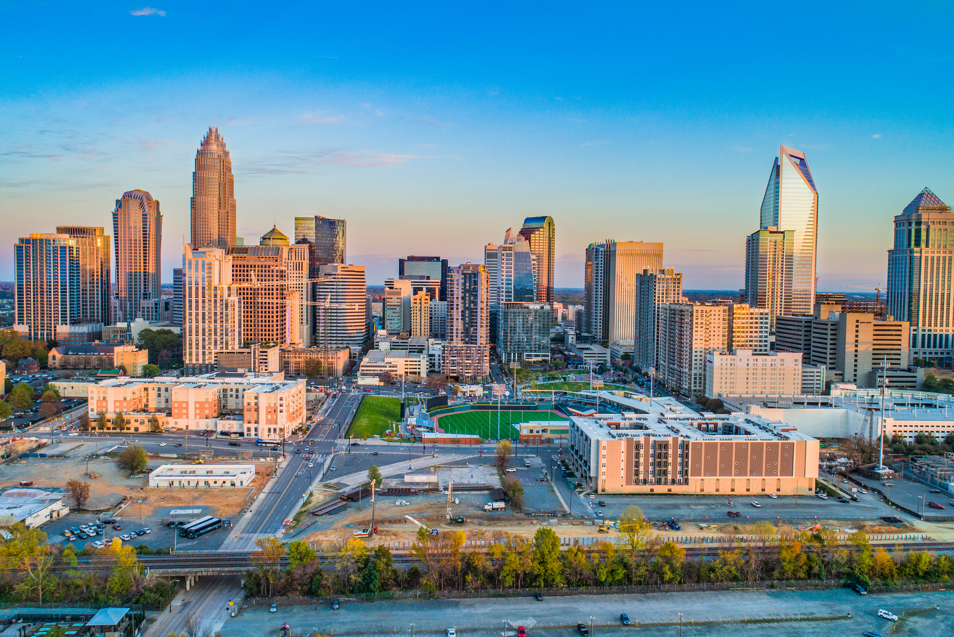 Charlotte, North Carolina Skyline Aerial