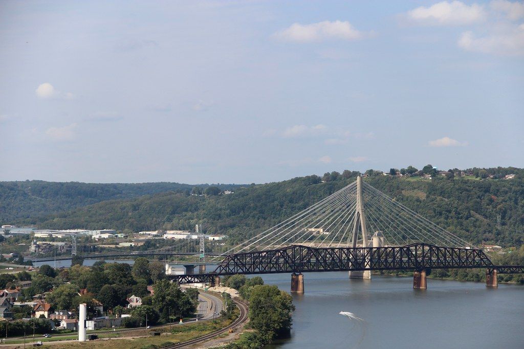 Aerial view of Weirton, Virginia