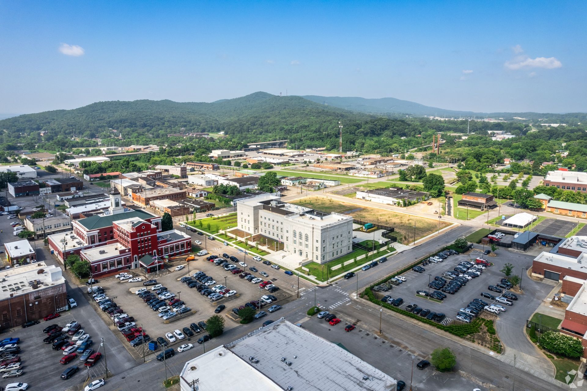Aerial view of Anniston, Alabama