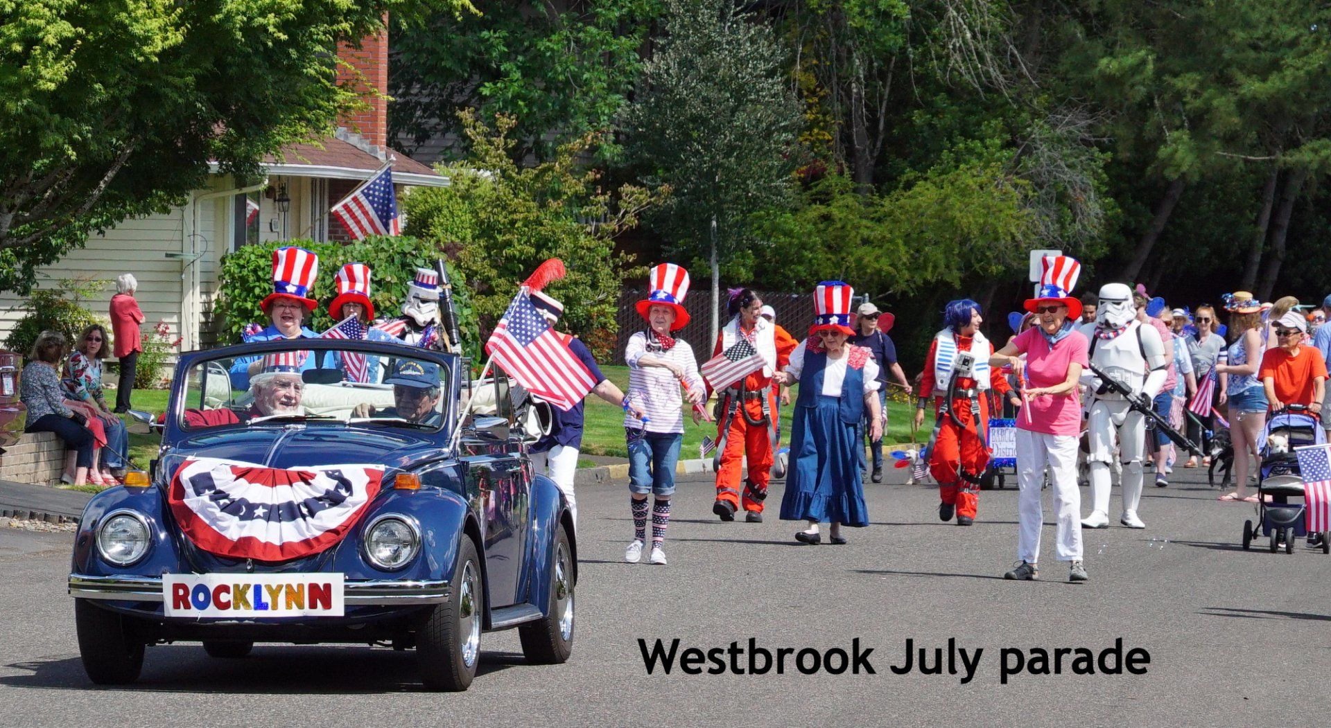 A parade is taking place in westbrook on july 4th