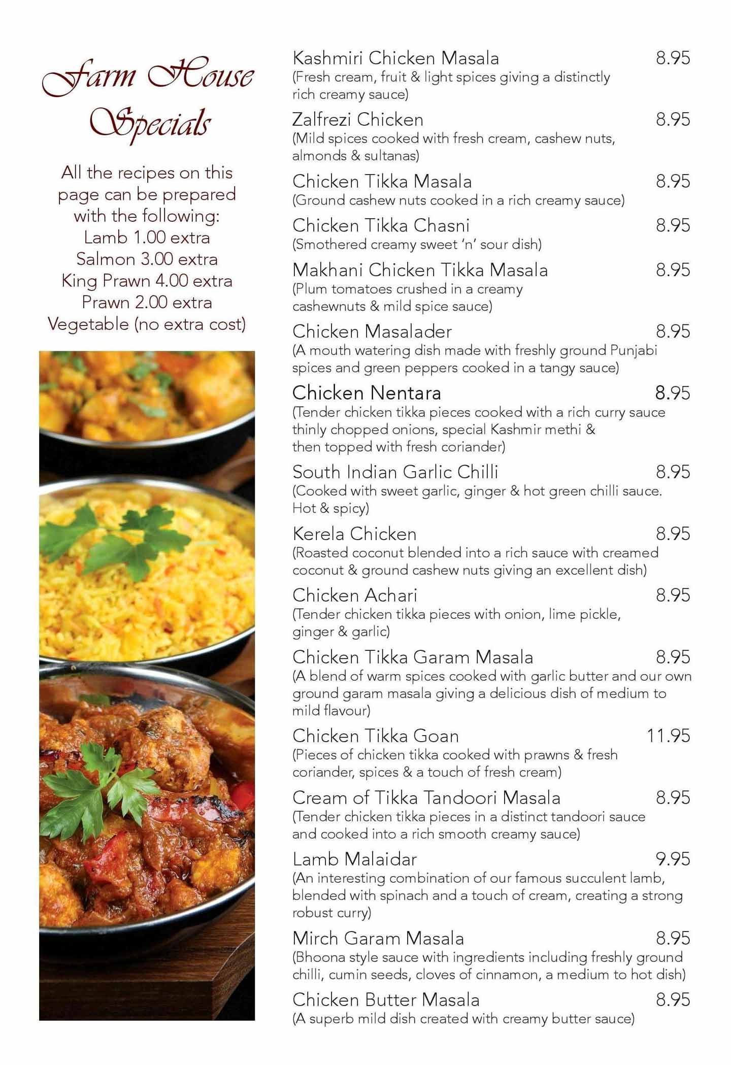 Indian cuisine | Cumbernauld | Dalshannon Farm