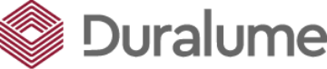 The word duralume is on a white background