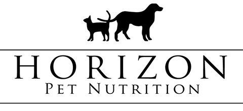 The logo for horizon pet nutrition shows a dog and a cat.