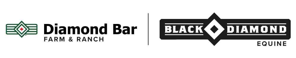 Two logos for diamond bar farm & ranch and black diamond equestrian