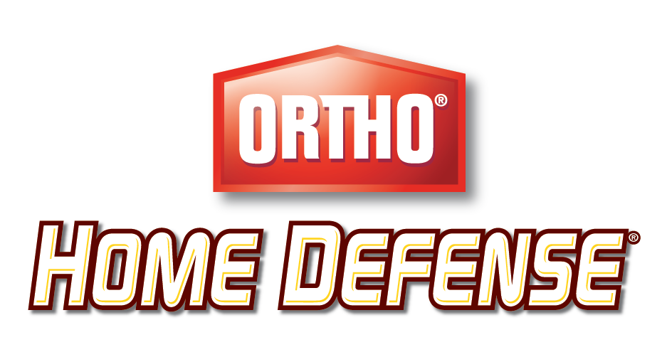 Ortho Home Defense logo: red, house-shaped logo with