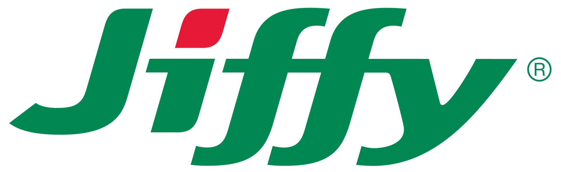 Jiffy logo in green and red with a registered trademark symbol.