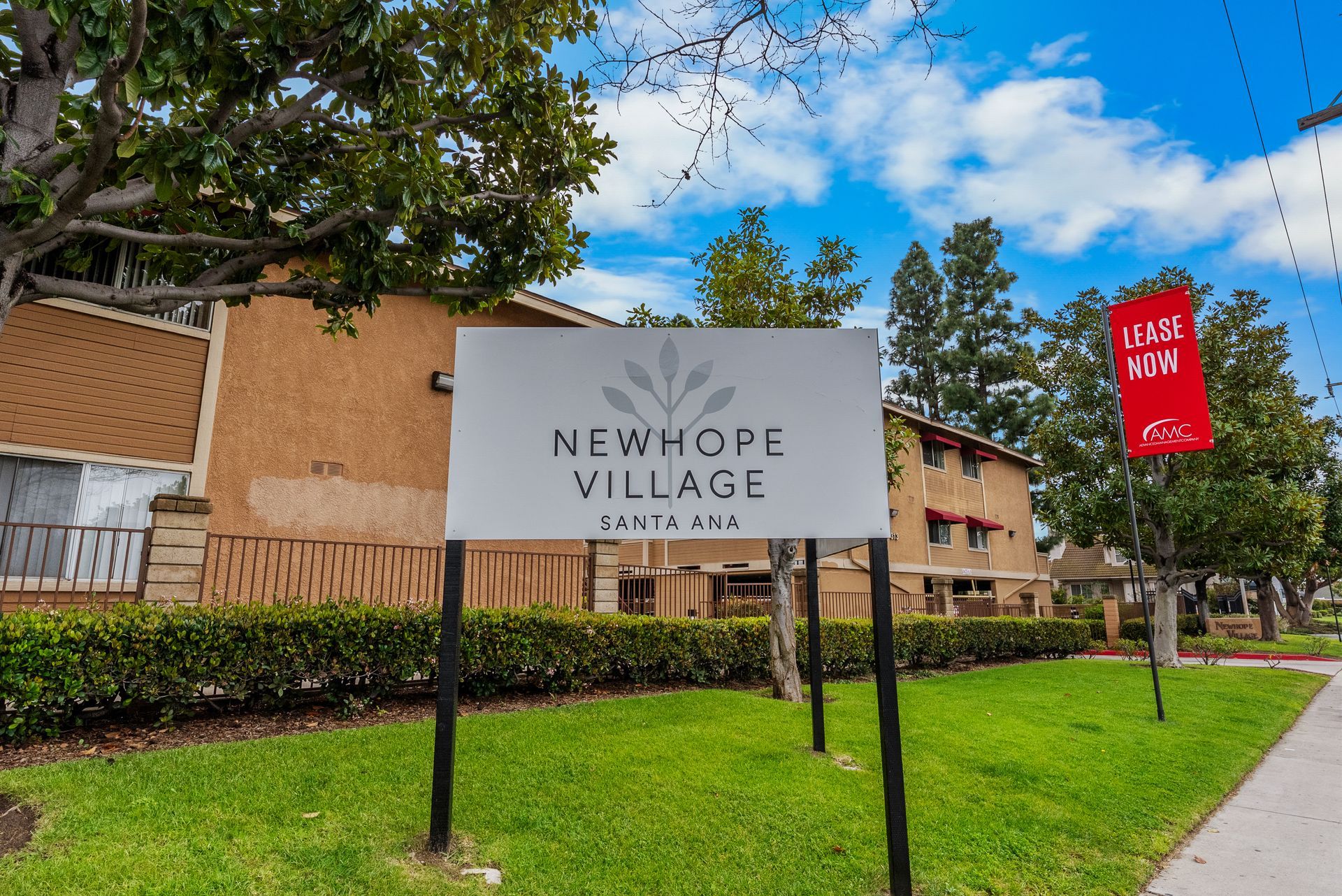Monument sign for Newhope Village