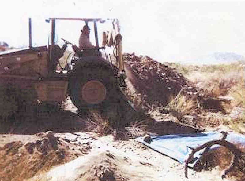 Excavating Sample Site (Holes)