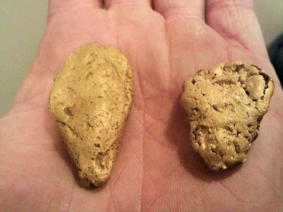 Actual Gold Nuggets from our Placer Gold Claims in Humboldt County near Winnemucca in Northern Nevada.