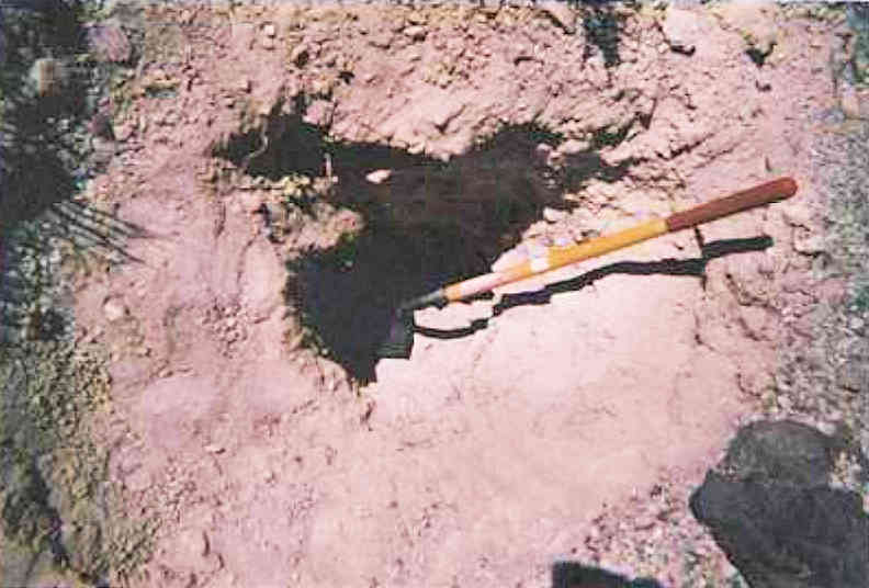 Test Hole at Dry Lake Area
