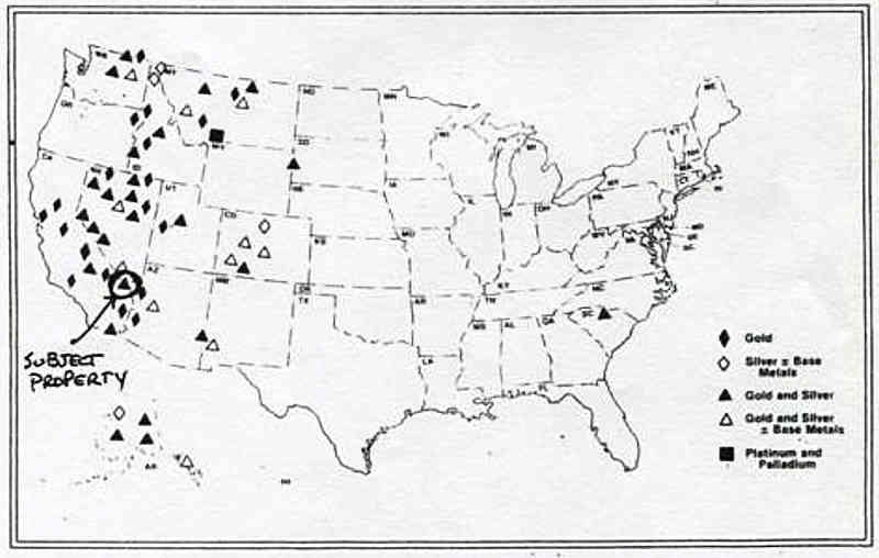 FOR SALE: 960 Acres of Gold Claims in Clark County, Nevada, about 40 miles South of Las Vegas in the world famous Eldorado mining district.
