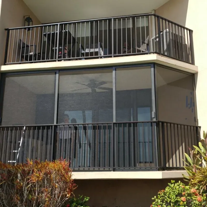 Screen installed at the balcony — Makawao, HI — Hawaiian Door & Window Screens