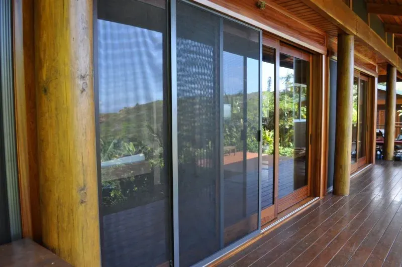Door with sliding screen — Makawao, HI — Hawaiian Door & Window Screens