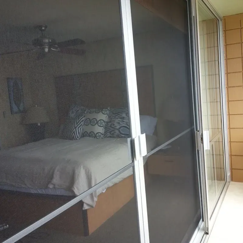 Bedroom screen door — Makawao, HI — Hawaiian Door & Window Screens