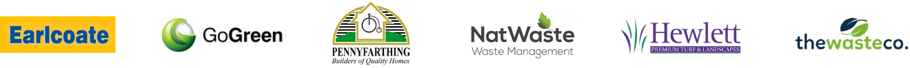 our customers include earlcoate, go green, pennyfarthing homes, nat-waste, hewlett and the waste co