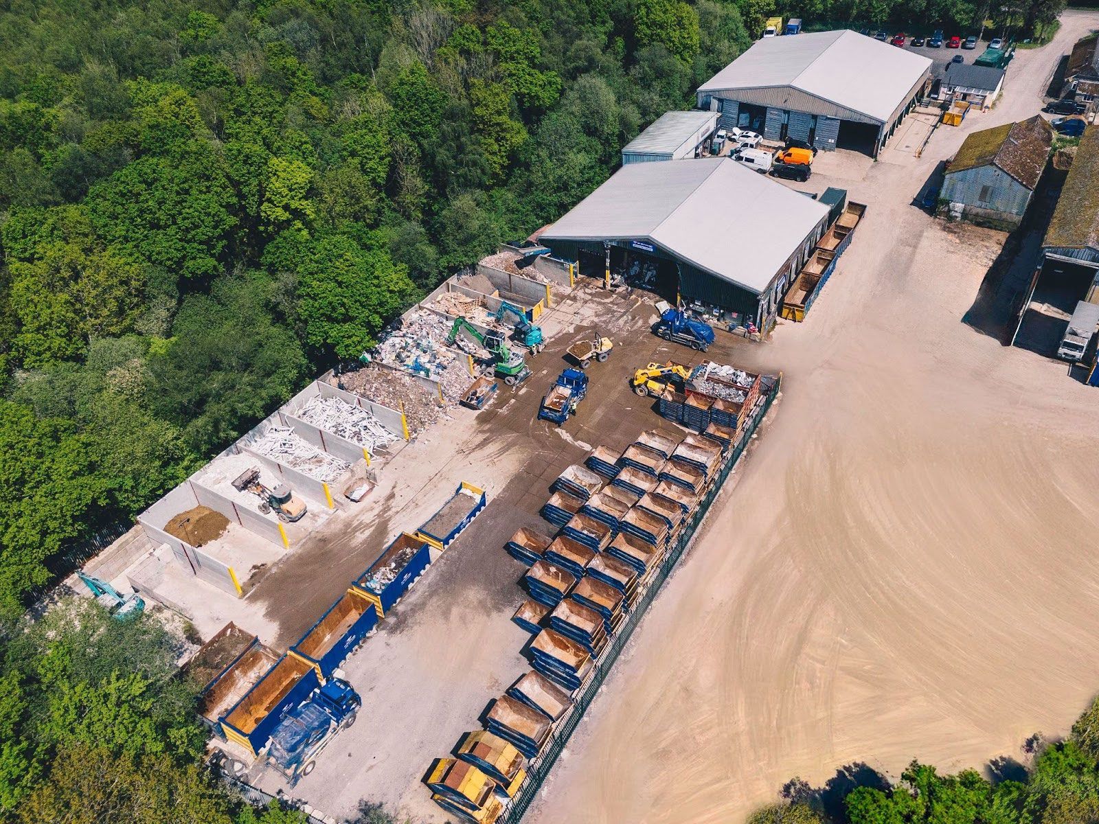 arial photo of rf recycling centre in fordingbridge