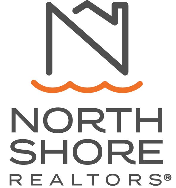 A logo for north shore realtors with a n on it