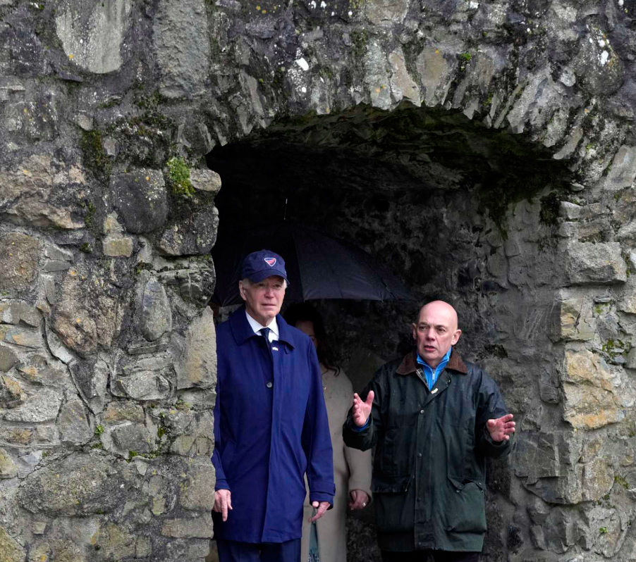President Joe Biden visits Carlingford Castle