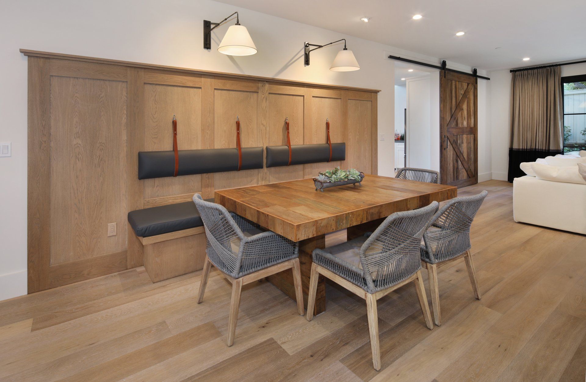dining room in  Contemporary House in Newport Beach, CA designed by Studio 6 Architects