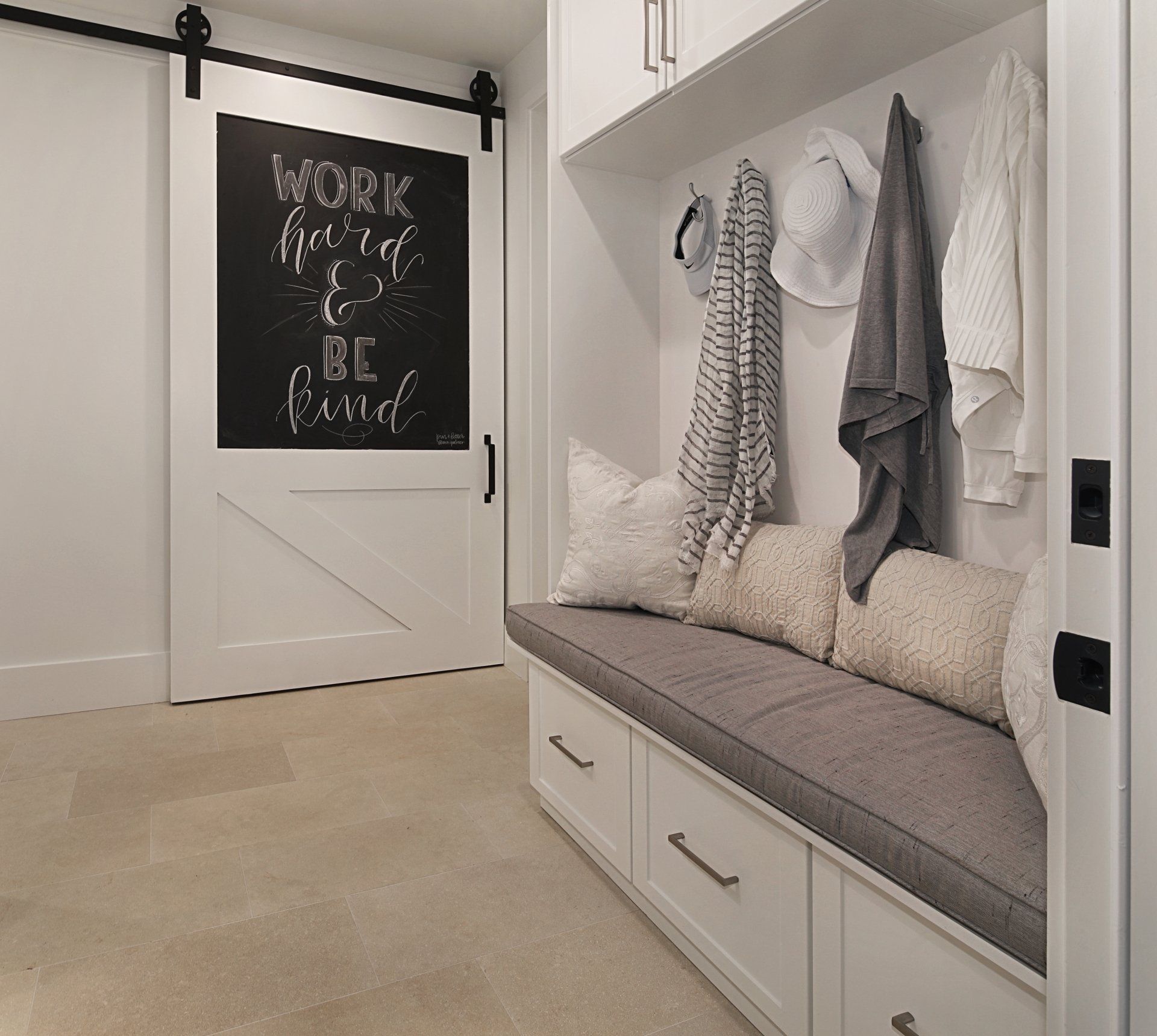 laundry room in  Contemporary House in Newport Beach, CA designed by Studio 6 Architects