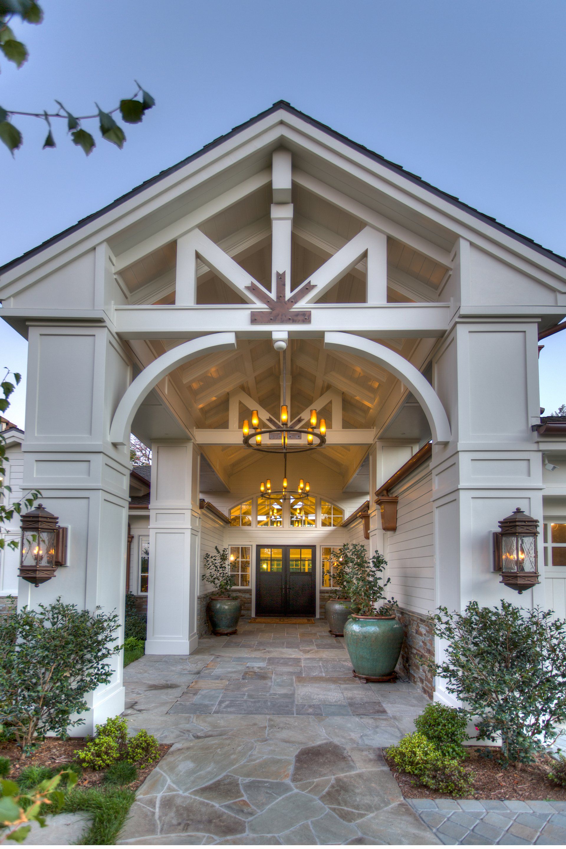 Exterior of traditional home in Laguna Hills, CA designed by Studio 6 Architects