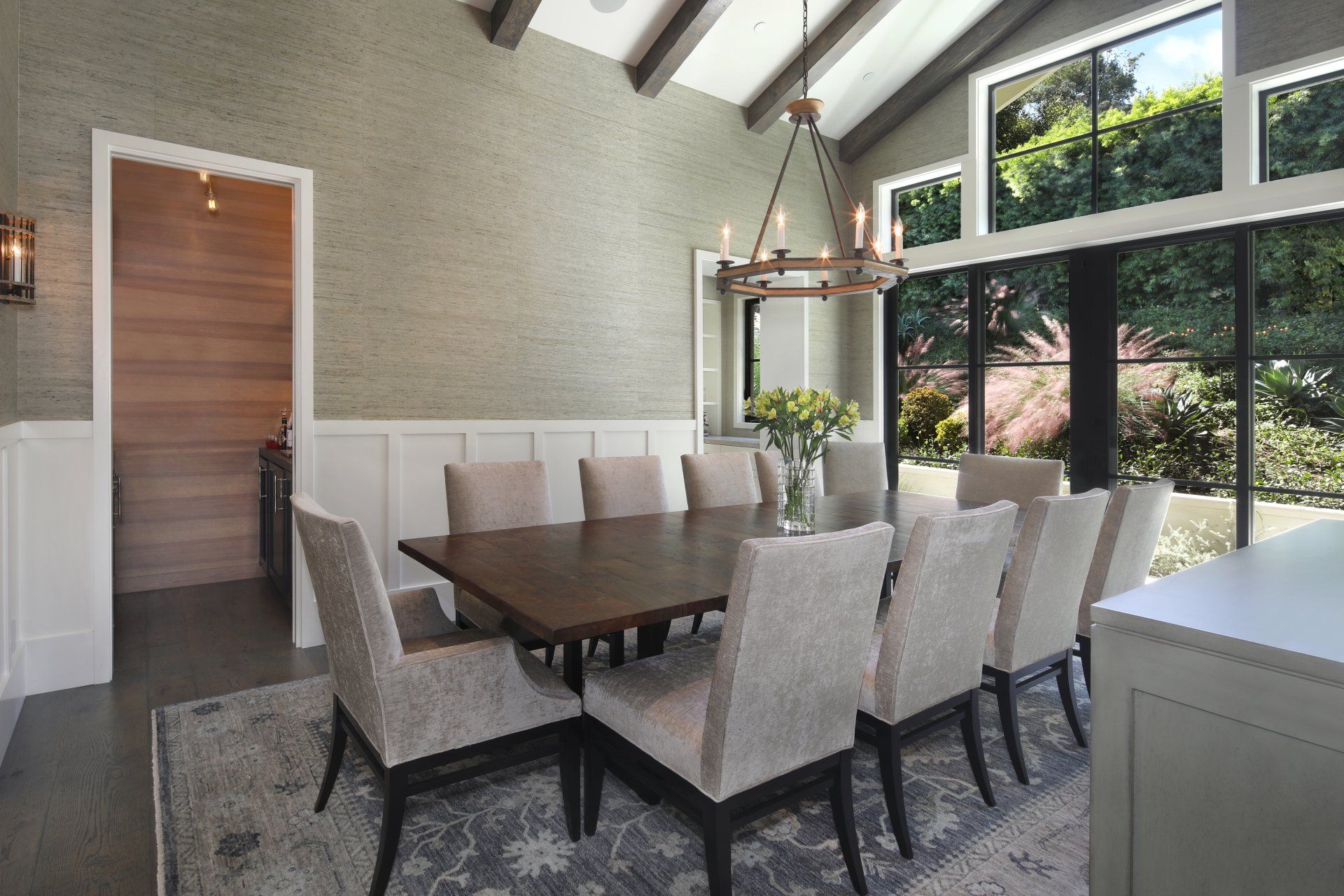 dining room of traditional home in Laguna Hills, CA designed by Studio 6 Architects