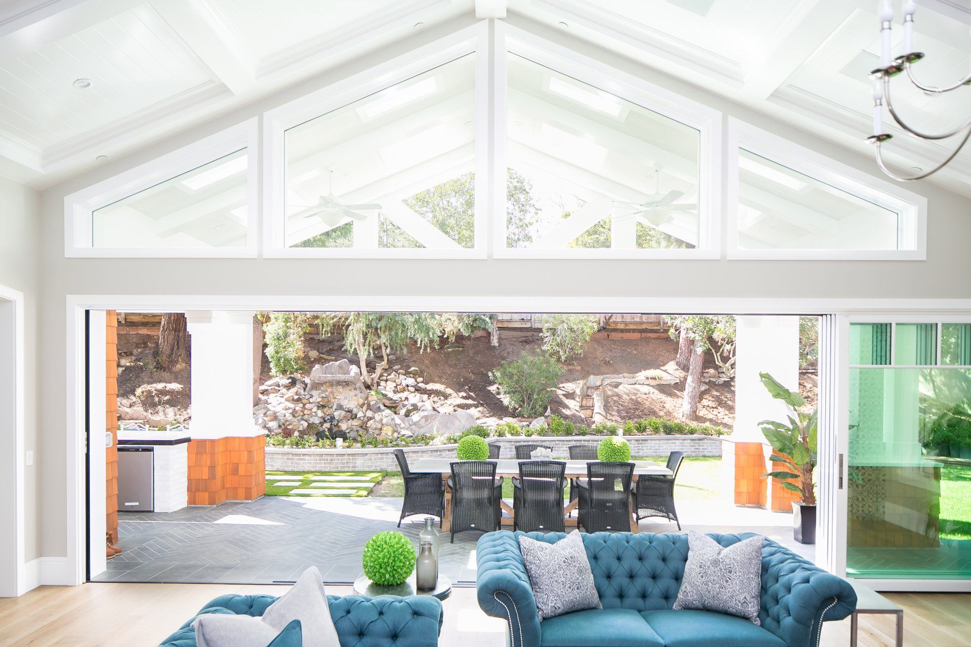 Exterior of a cape cod style home  in Newport Beach designed by Studio 6 Architects