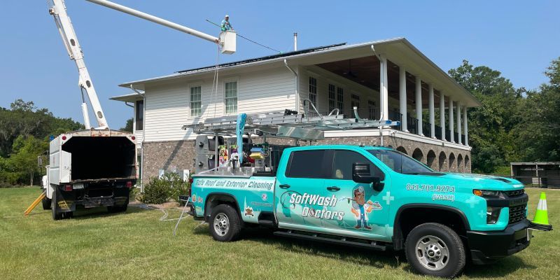 Cleans Solar Panel — Johns Island, SC — SoftWash Doctors
