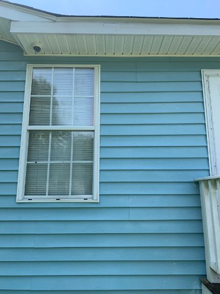 House Blue Siding with Window — Johns Island, SC — SoftWash Doctors