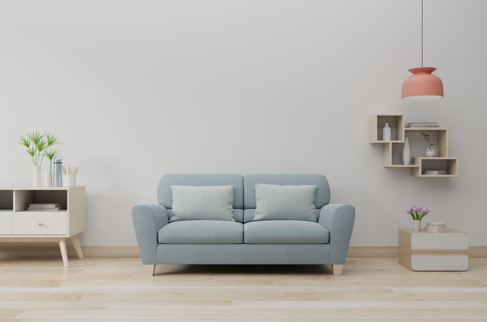 Modern Living Room Interior With Wall Painting — Professional Painters in Casuarina, NT