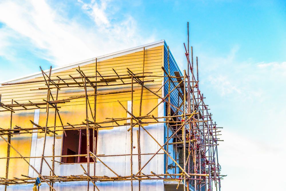 Building Paint, Scaffolding — Professional Painters in Casuarina, NT