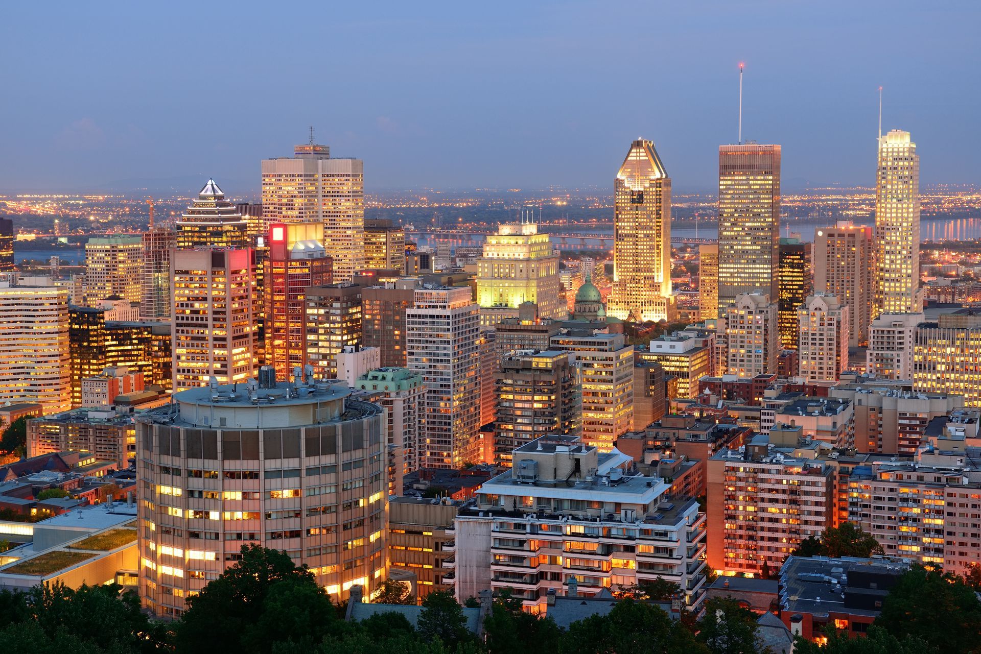 Denver Skyline at Dusk