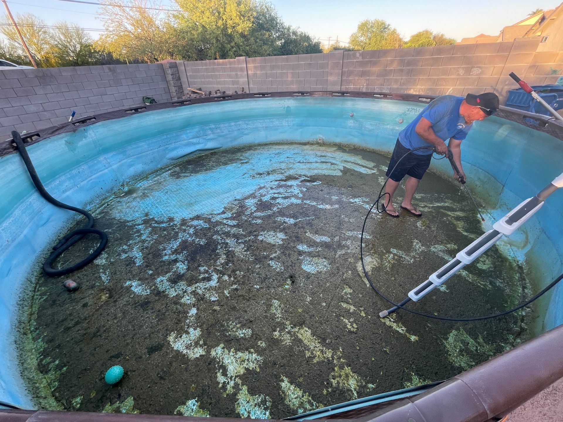 above ground pool cleaning