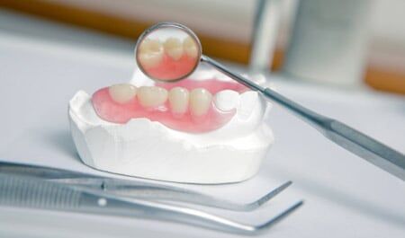 Dentist Tools with Acrylic Denture  - Dental Service in San Diego, CA