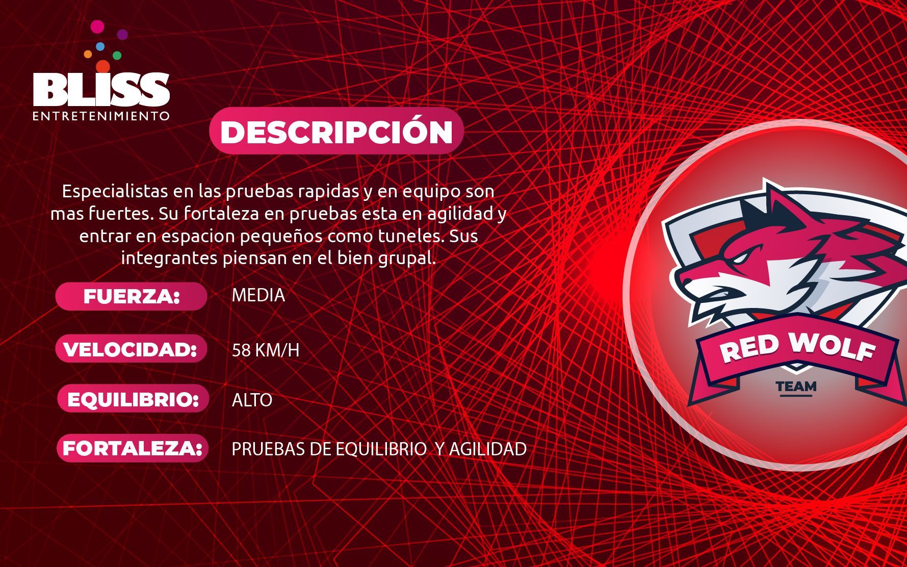 Un logo de lobo rojo está sobre un fondo rojo.