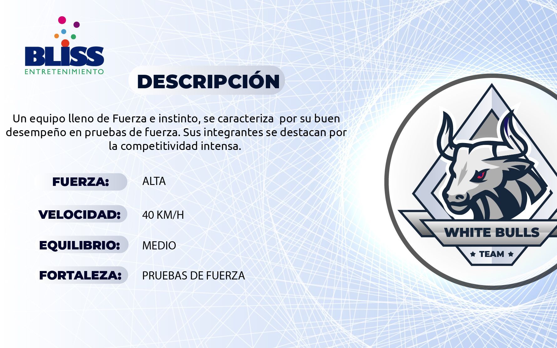 Un anuncio de Bliss White Bulls en español