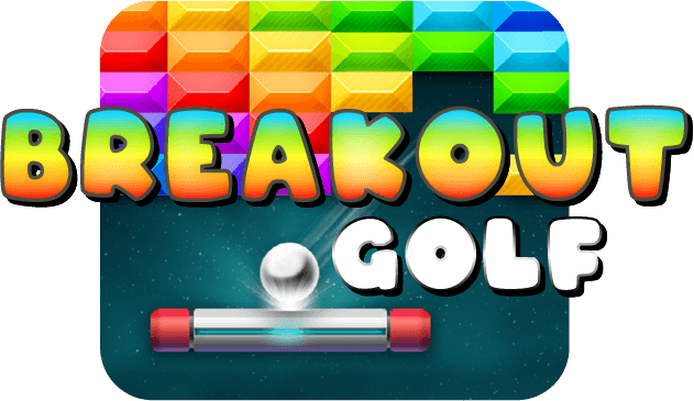 Un logotipo para un juego llamado Breakout Golf