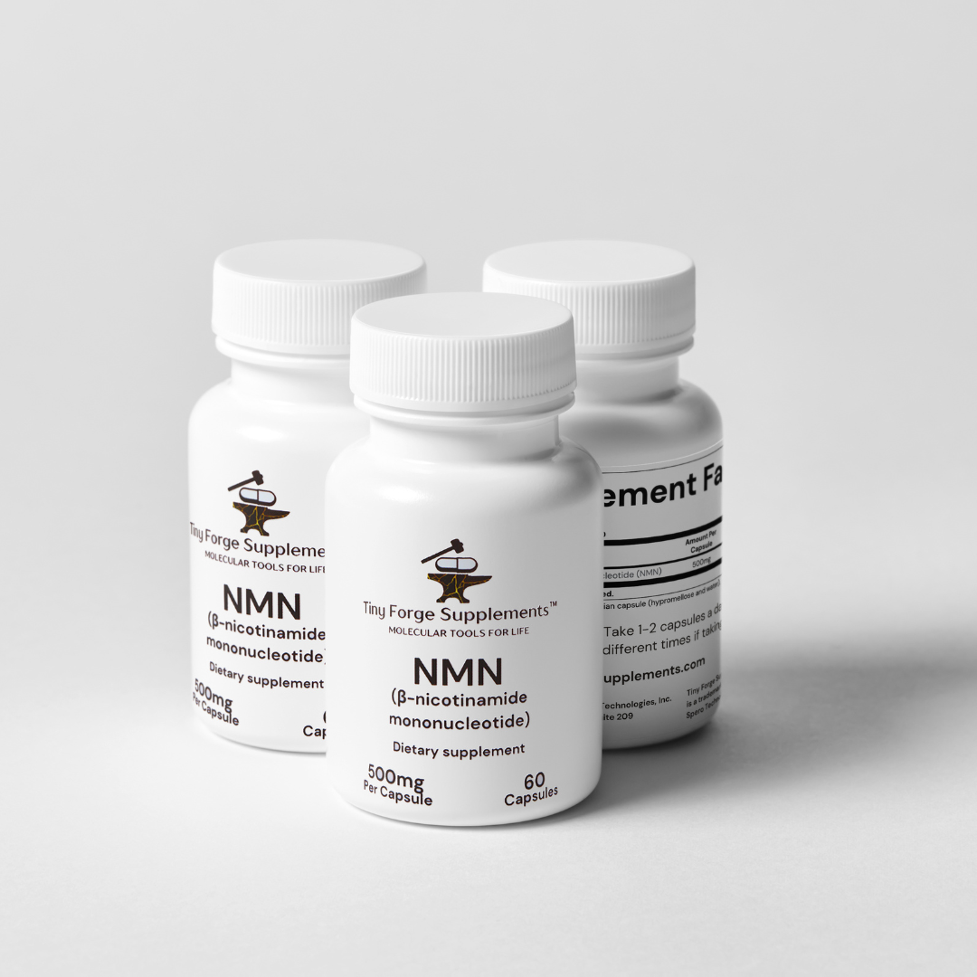 Three bottles of nmn are stacked on top of each other