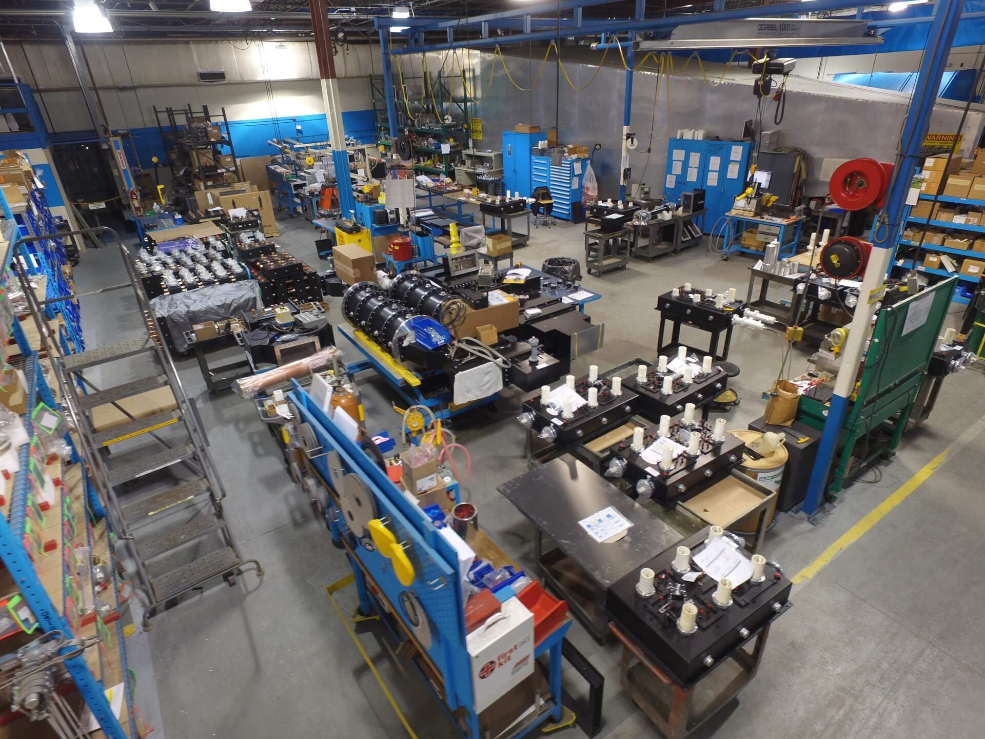 Inside of a factory with expensive equipment vulnerable to pests