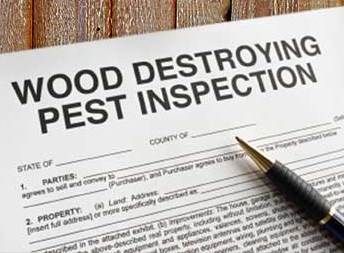 Form used in termite inspections for home buyers