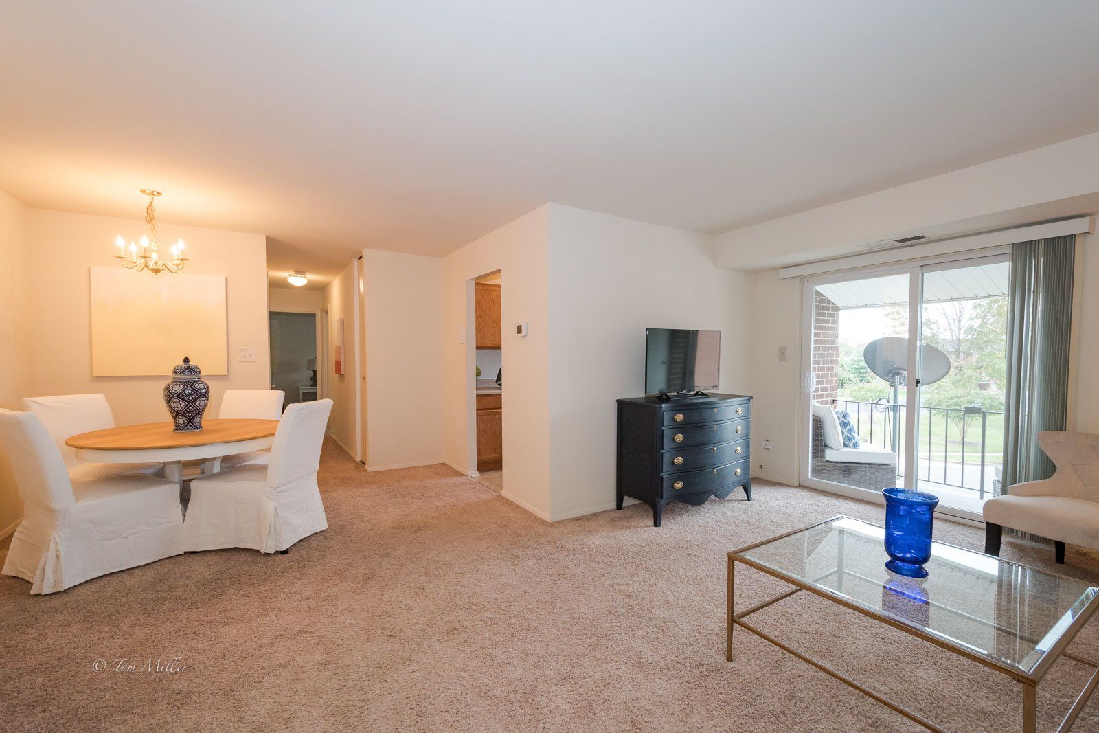 The living room with balcony