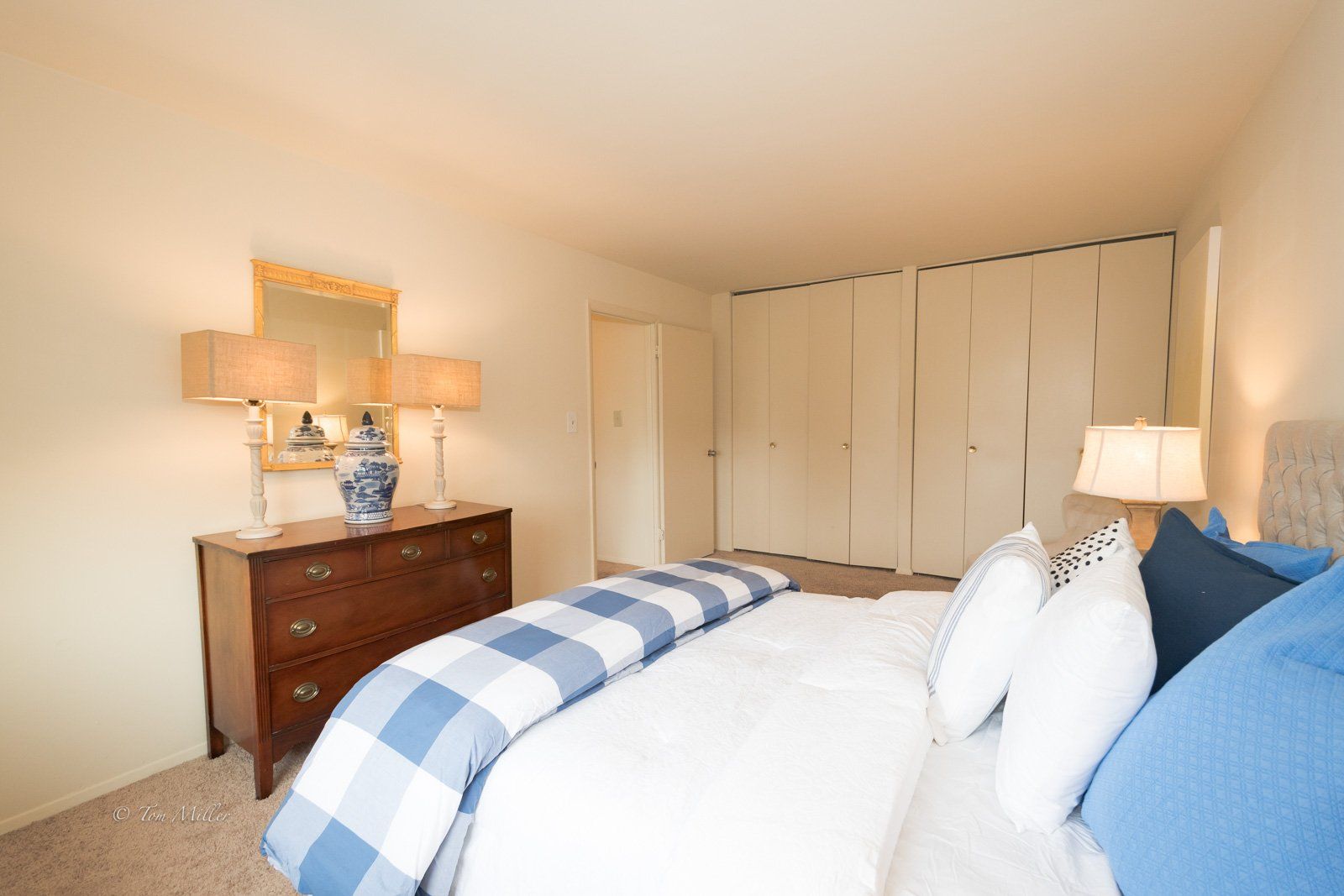 The master bedroom with large closet and bedside tables