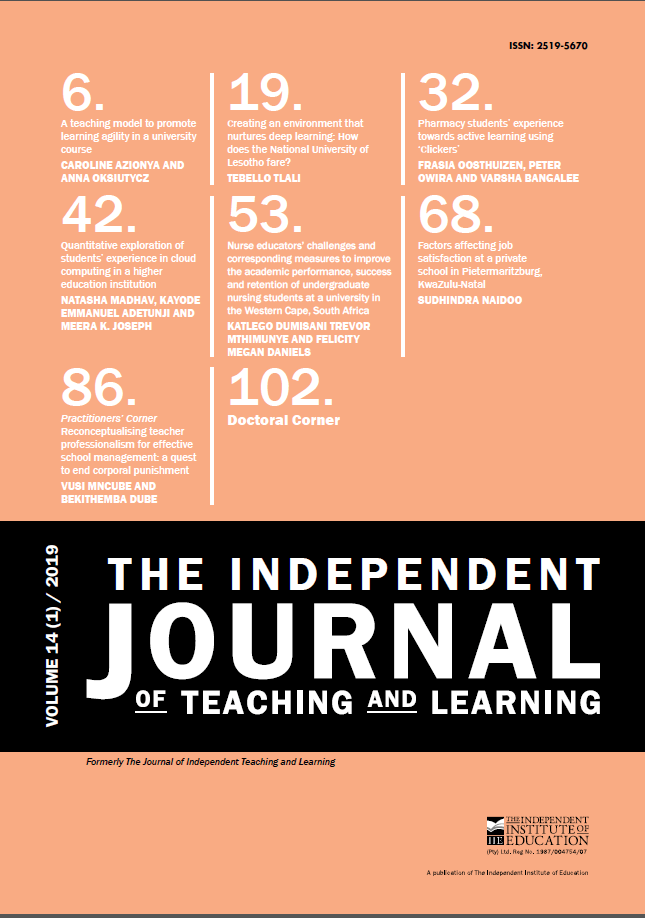 A poster for the independent journal of teaching and learning