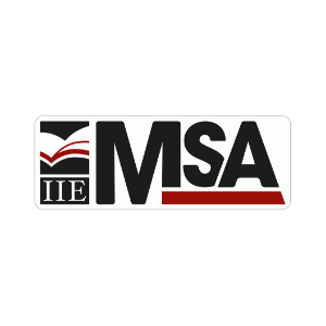 The msa logo is black and red on a white background.