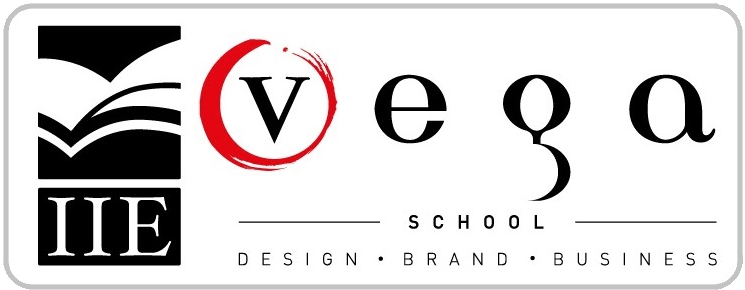 A logo for vega school design brand and business